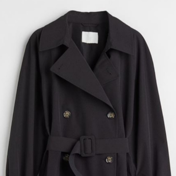 Black Oversized Trenchcoat - S - Picture 2 of 9